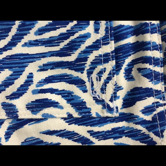 Vineyard Vines Skinny Leg Zebra Print Denim Size 6 - Picture 4 of 8